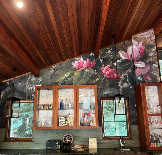 Floral wall with Cover Up